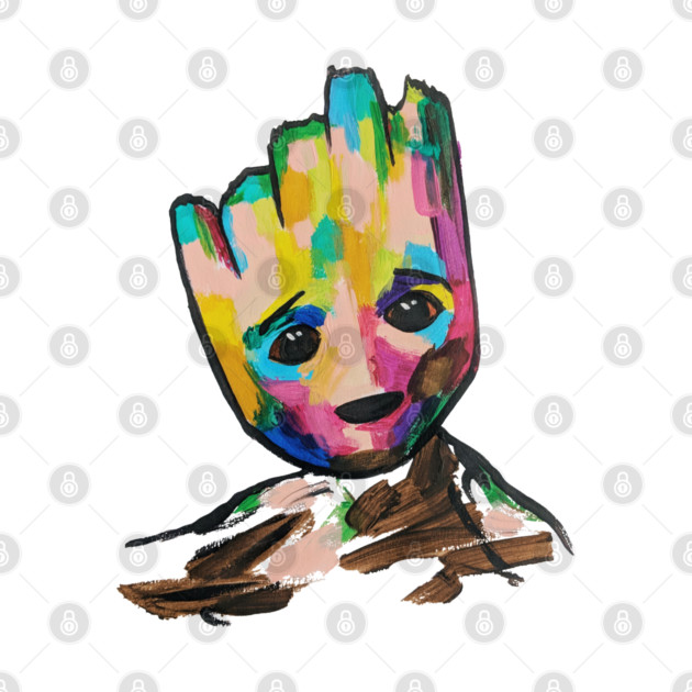 Baby Groot by megandavellafineart