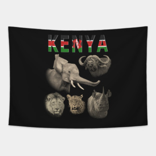 Big Five Kenya Safari Tapestry