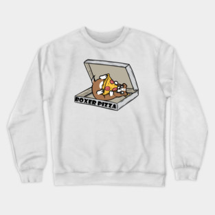 Boxer Dog Pizza Lover Crewneck Sweatshirt