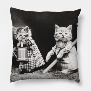 Kittens Vintage Gardening Pillow
