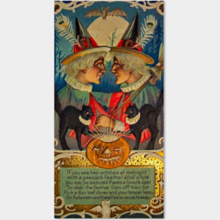 Vintage Halloween Witches Posters and Art