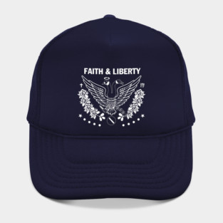 Faith & Liberty White Logo Hat