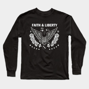 Faith & Liberty White Logo Long Sleeve T-Shirt
