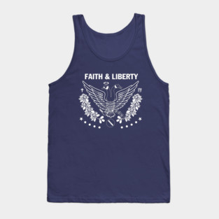Faith & Liberty White Logo Tank Top