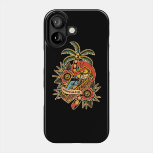 Traditional tattoo beach Phone Case