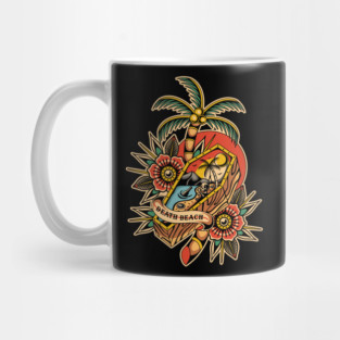 Traditional tattoo beach Mug