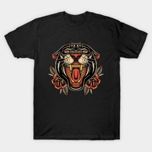 Traditional tattoo panther T-Shirt