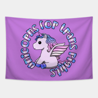 Unicorns For Trans Rights Tapestry