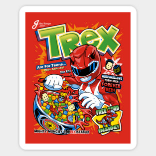 TRex Cereal Sticker
