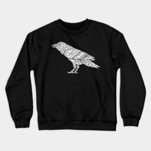 Native inspired Raven Crewneck Sweatshirt