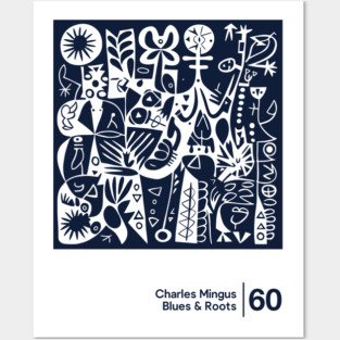 Blues & Roots - Charles Mingus - Minimal Style Graphic Artwork Posters and Art
