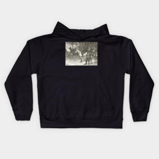 Meeting of Lee and Grant, Appomattox, April 9, 1865. The surrender of general Robert E. Lee Kids Hoodie
