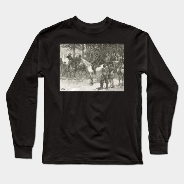 Meeting of Lee and Grant, Appomattox, April 9, 1865. The surrender of general Robert E. Lee Long Sleeve T-Shirt by artfromthepast