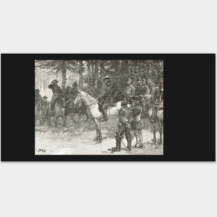 Meeting of Lee and Grant, Appomattox, April 9, 1865. The surrender of general Robert E. Lee Posters and Art