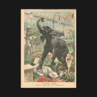 Elephant rampage Crystal Palace London 1900 T-Shirt
