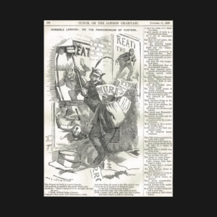 Jack the Ripper Punch Cartoon The pandemonium of posters  1888 T-Shirt