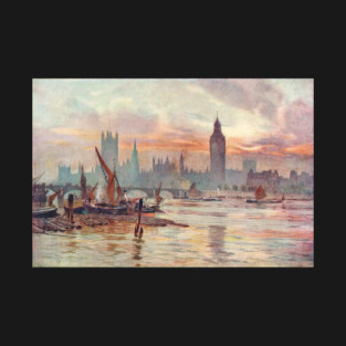 Westminster at Dusk in 1891 T-Shirt