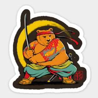 Yakuza Bear Samurai Sticker