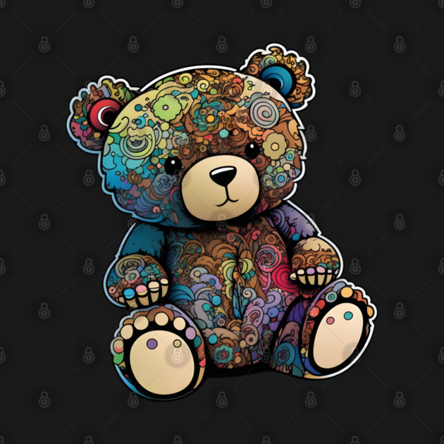 Cute Painted Teddy Bear by Luxinda
