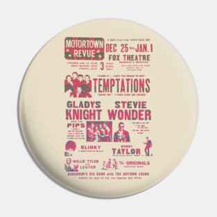 Motown Revue poster Pin