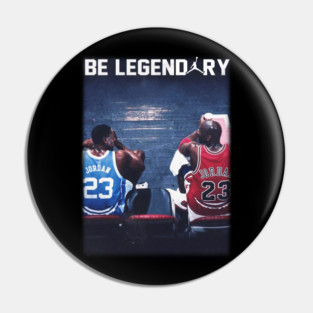 Michael Jordan 23 Be Legendary Vintage Classic UNC Chicago Basketball Pin