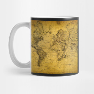 Vintage Map Art Ancient Map of The World 1814 Mug