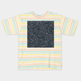 abstract lines coalesce colorful  pattern Kids T-Shirt