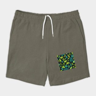 Hemp Botanical Seamless Pattern Shorts