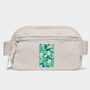 Vintage Beautiful Flower Blue Aqua Watercolor Abstract Pattern Turquoise Floral Bag