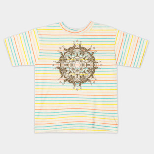 Colorful Decorative Flower Art ,Spring lovely pattern Kids T-Shirt