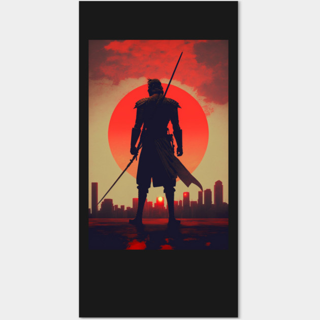 The Three Colors of the Samurai: Exploring the Significance of Red, White, and Black in Japanese Warrior Culture Wall Art by Darksavage