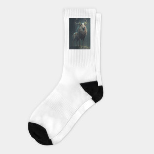 A Mythical God-Creature Combining the Power of a Lion and the Grace of a Deer Socks