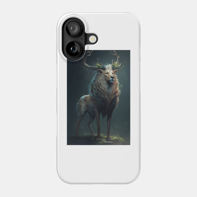 A Mythical God-Creature Combining the Power of a Lion and the Grace of a Deer Phone Case by Darksavage