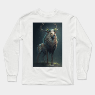 A Mythical God-Creature Combining the Power of a Lion and the Grace of a Deer Long Sleeve T-Shirt
