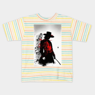 The Red, White and Black Samurai: A Tale of Honor and Duty in Feudal Japan Kids T-Shirt