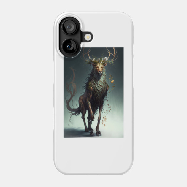 The Lion-Deer God: A Mythical Beast of Power and Grace Phone Case by Darksavage