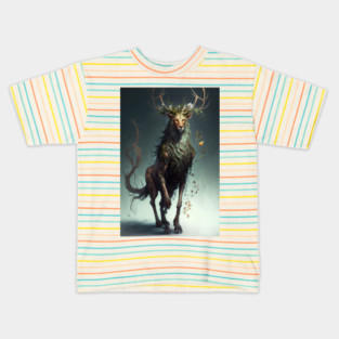 The Lion-Deer God: A Mythical Beast of Power and Grace Kids T-Shirt