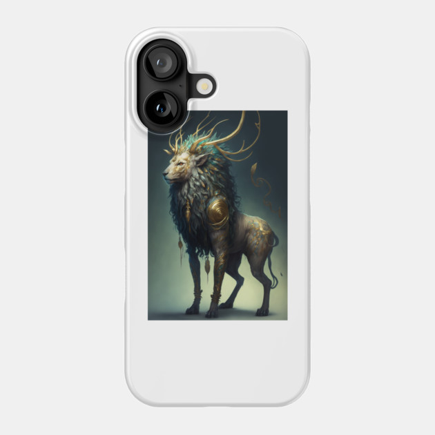 The Divine Chimera: A Fusion of Lion and Deer in One Mythical Being Phone Case by Darksavage