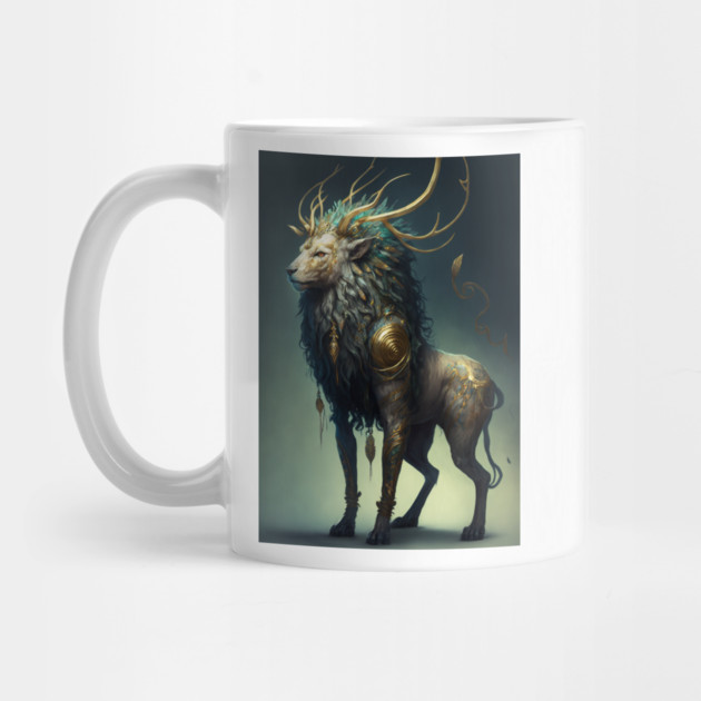 The Divine Chimera: A Fusion of Lion and Deer in One Mythical Being by Darksavage