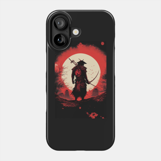 The Red Sun, a Symbol of Epic Warrior in Japanese Culture Phone Case by Darksavage
