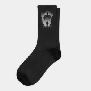 Enigmatic Elegance: An Eerie Artistic Creation Socks