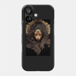 Silent Assassin: A Ninja Geisha's Quest for Revenge with Ofuda and a Trail of Broken Hearts Phone Case