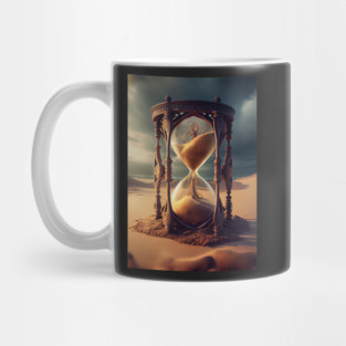 Timeless Struggle: The Woman in the Enormous Hourglass Time Turner Mug