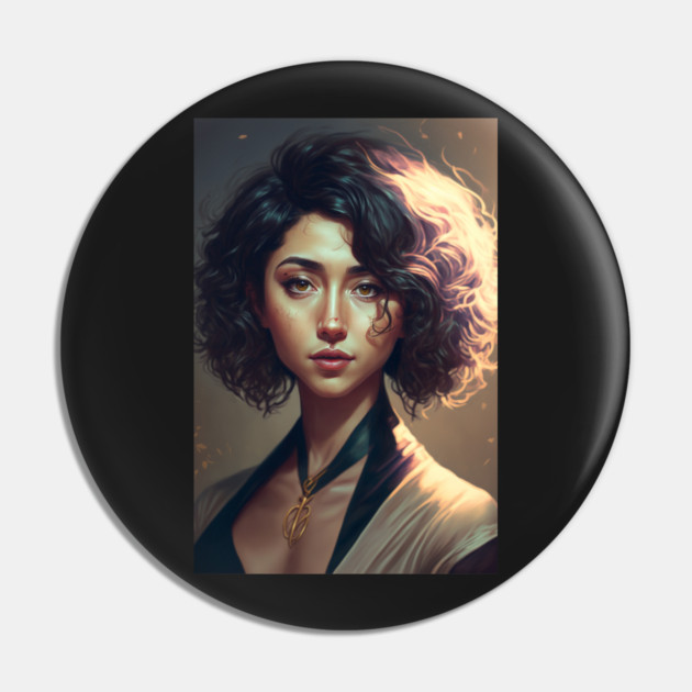 Effortlessly Beautiful: The Allure of a Girl with Short Wavy Hair Pin by Darksavage