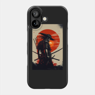 The Crimson Sun: A Symbol of the Epic Warrior in Japanese Culture Phone Case