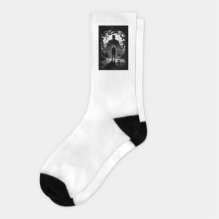 Enigmatic Elegance: The Unsettling Beauty of an Eerie Artistic Masterpiece Socks