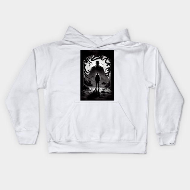 Enigmatic Elegance: The Unsettling Beauty of an Eerie Artistic Masterpiece Kids Hoodie by Darksavage