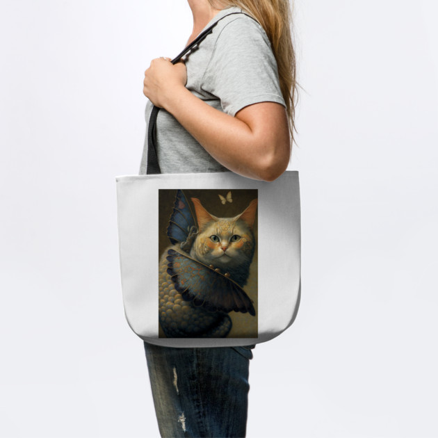 Adorable Cat Dragon with Butterfly Wings by Darksavage