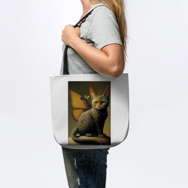 Vintage Cat Dragon with Butterfly Wings by Darksavage