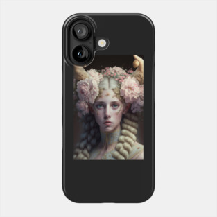 Cute Kawaii Girl Centaur Covered in Rococo Blooms Phone Case